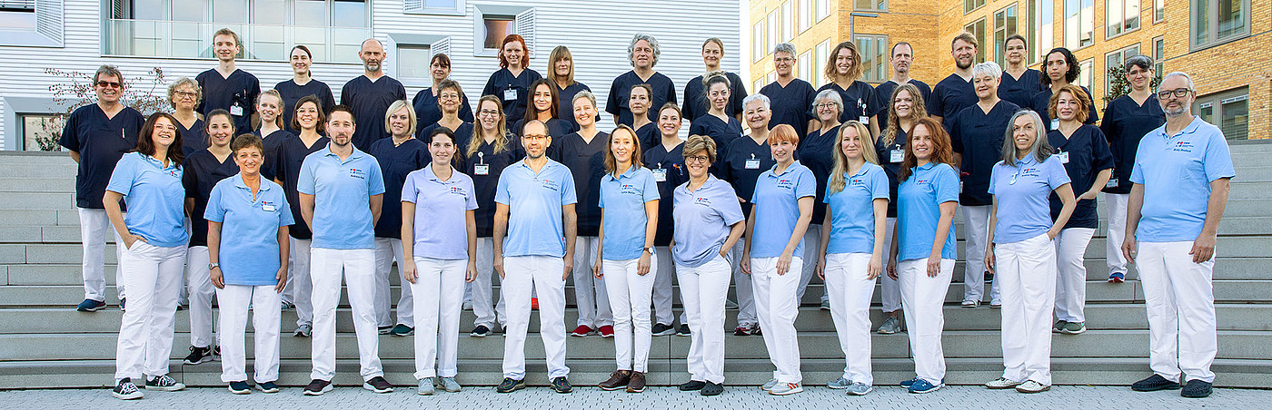 Gruppenfoto des gesamten großen Teams