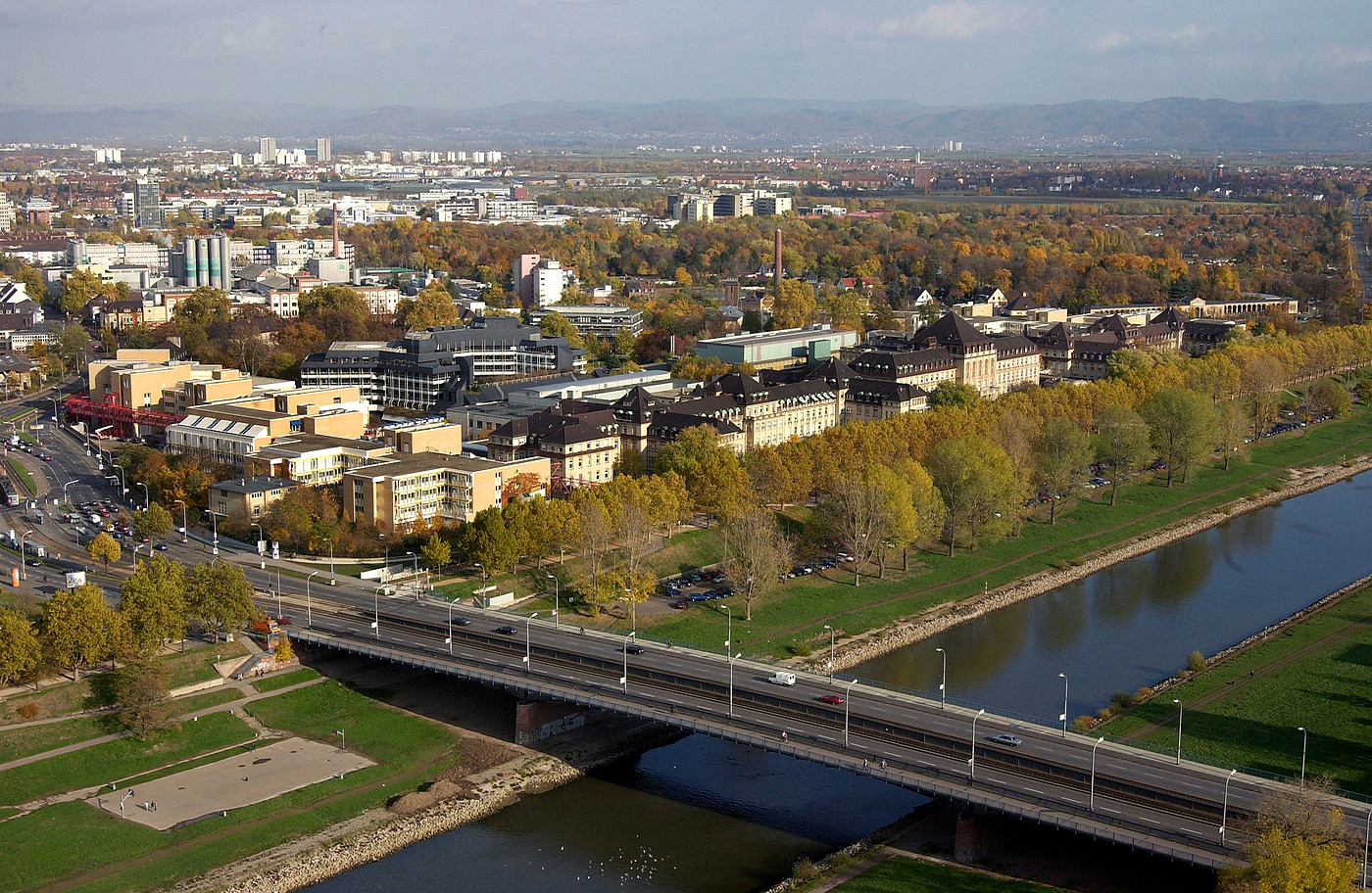 Aerial photograph of the University Hospital Mannheim nowadays