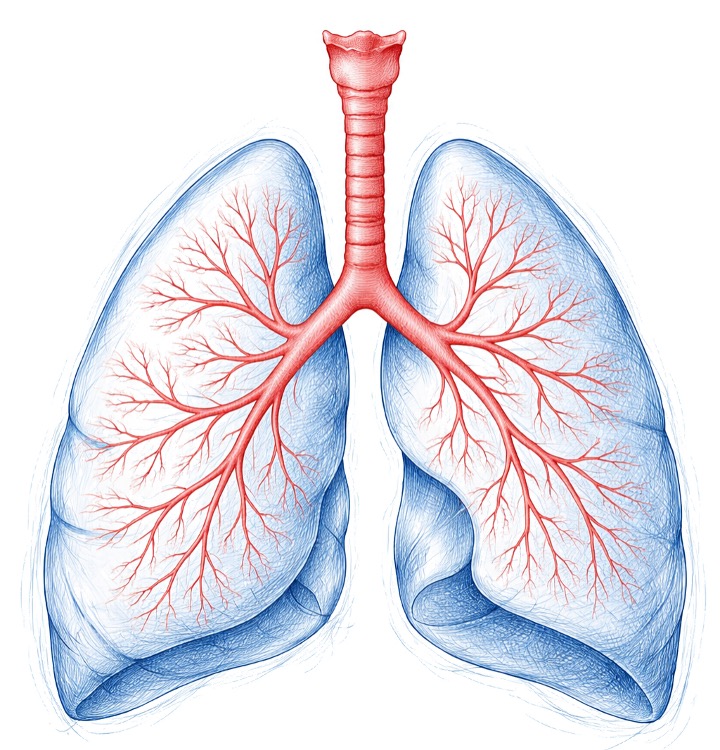 Lunge. Quelle: Universitätsklinikum Mannheim, V Med. Klinik, mit KI erstellt.