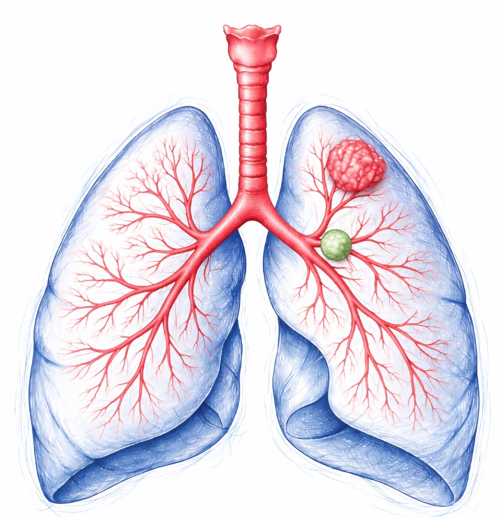 Lunge. Quelle: Universitätsklinikum Mannheim, V Med. Klinik, mit KI erstellt.